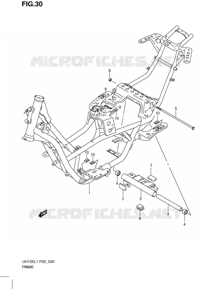 FRAME Suzuki SCOOTER 125 BURGMAN 2011  UH125GL1(P2)