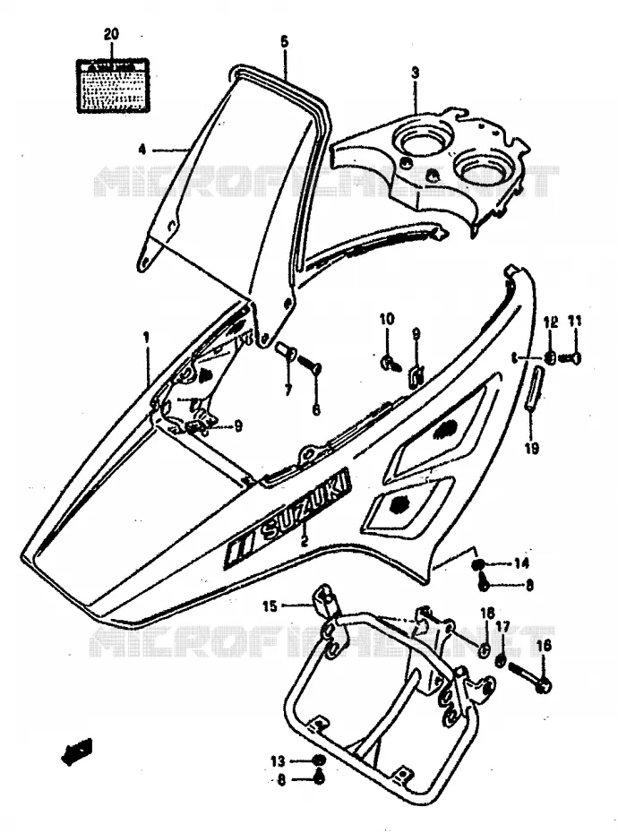FRONT KUIP Suzuki MOTO 800 DR 1990  DR800SL(L)