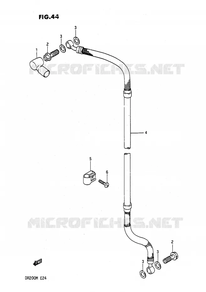 FRONT REMSLANG Suzuki MOTO 200 DR 1987  DR200H(E24)