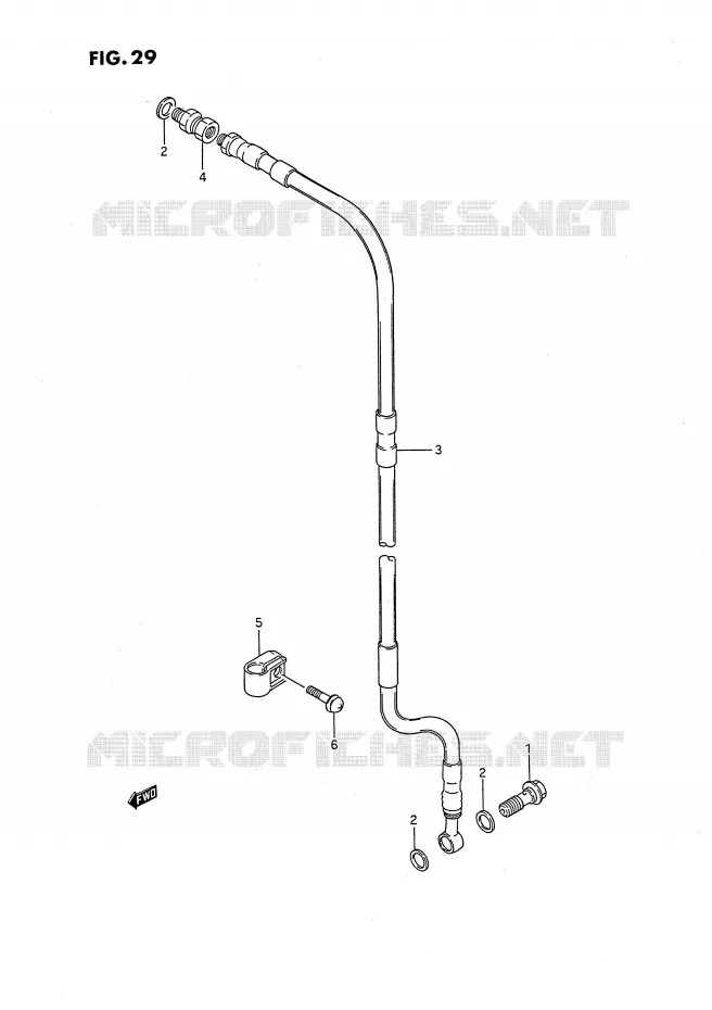 FRONT REMSLANG Suzuki MOTO 80 RM 1993  RM80P(E24)