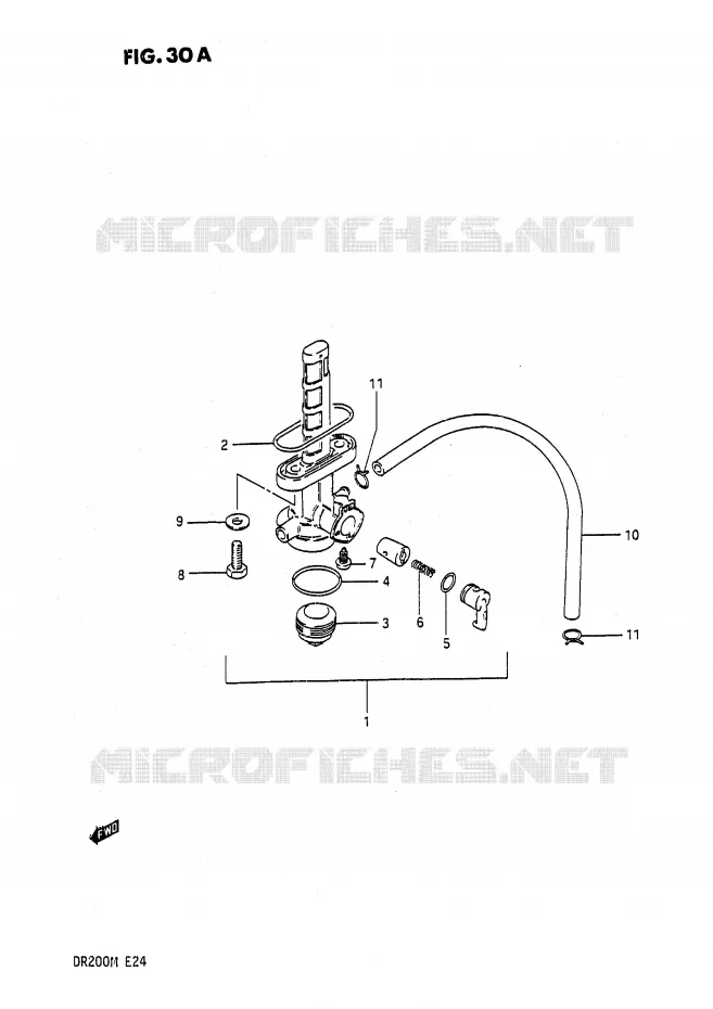FUEL COCK (MODELE J E2) Suzuki MOTO 200 DR 1989  DR200K(E24)