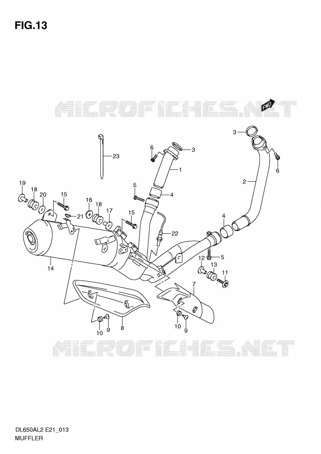 GELUIDDEMPER Suzuki MOTO 650 V-STROM 2012  DL650AL2(E21)