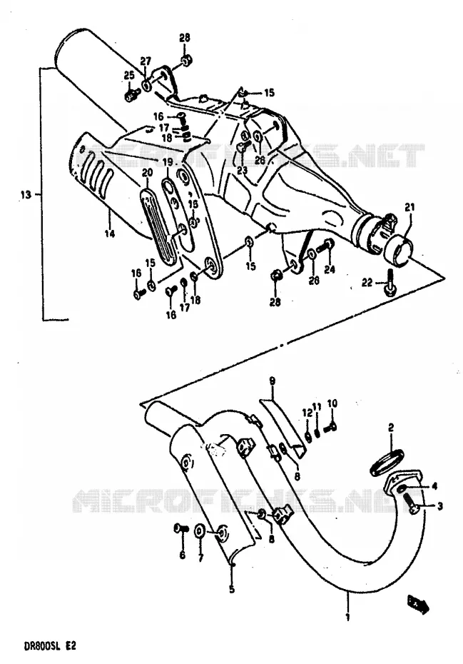 GELUIDDEMPER Suzuki MOTO 800 DR 1990  DR800SUL(L)