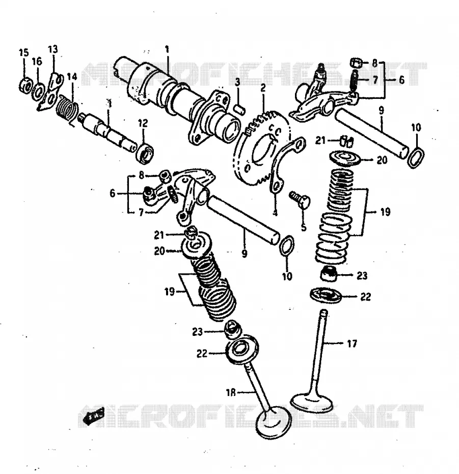 NOKKENAS - VALVES Suzuki MOTO 800 DR 1990  DR800SUL(L)