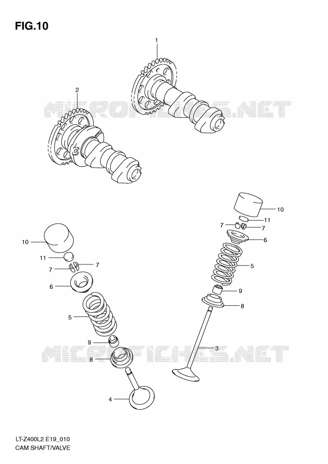 NOKKENAS - VALVES Suzuki QUAD 400 QUADSPORT 2015  LT-Z400ZL2(E19)