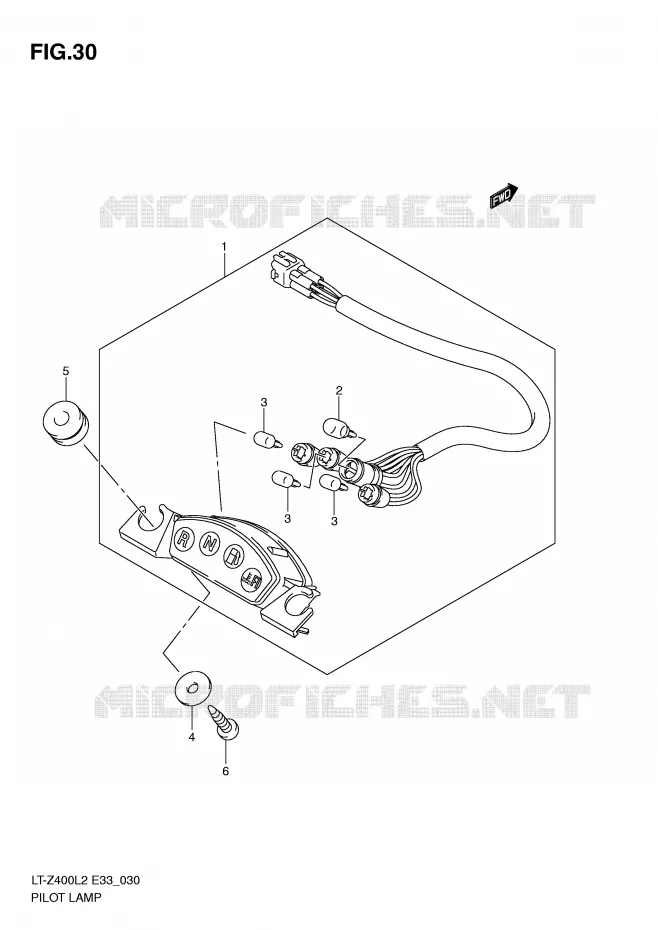 PILOT LAMPEN Suzuki QUAD 400 QUADSPORT 2012  LT-Z400ZL2(E33)