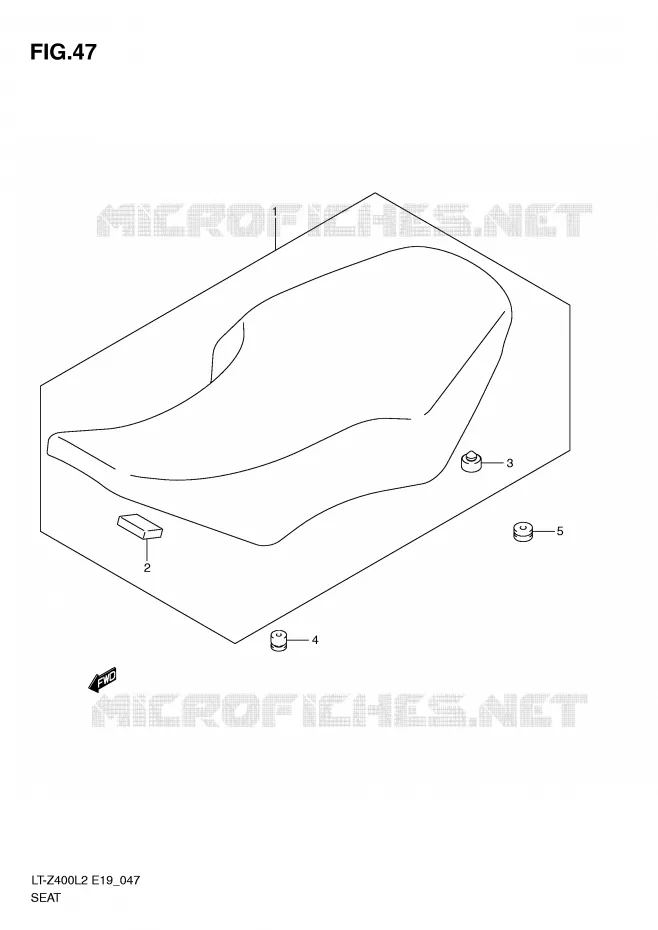 SEAT (LT-Z400L2 E19) Suzuki QUAD 400 QUADSPORT 2012  LT-Z400L2(E19)