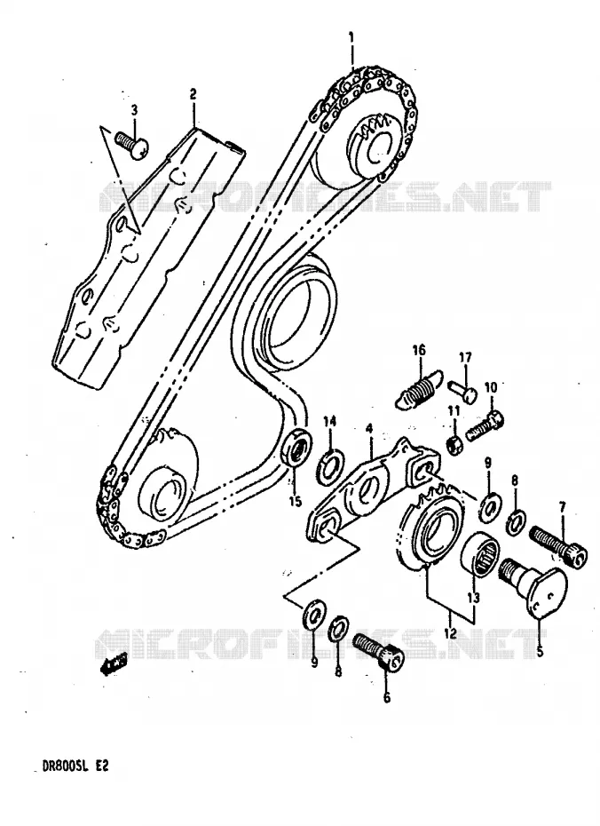 SLINGERKETEN Suzuki MOTO 800 DR 1990  DR800SUL(L)