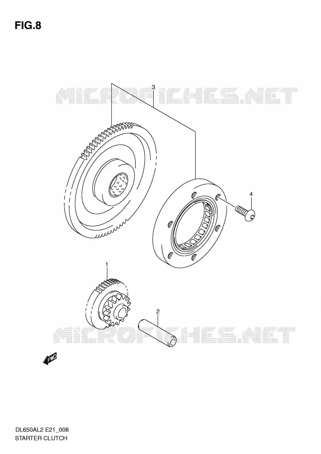 STARTMOTOR CLUTCH Suzuki MOTO 650 V-STROM 2012  DL650AUEL2(E21)