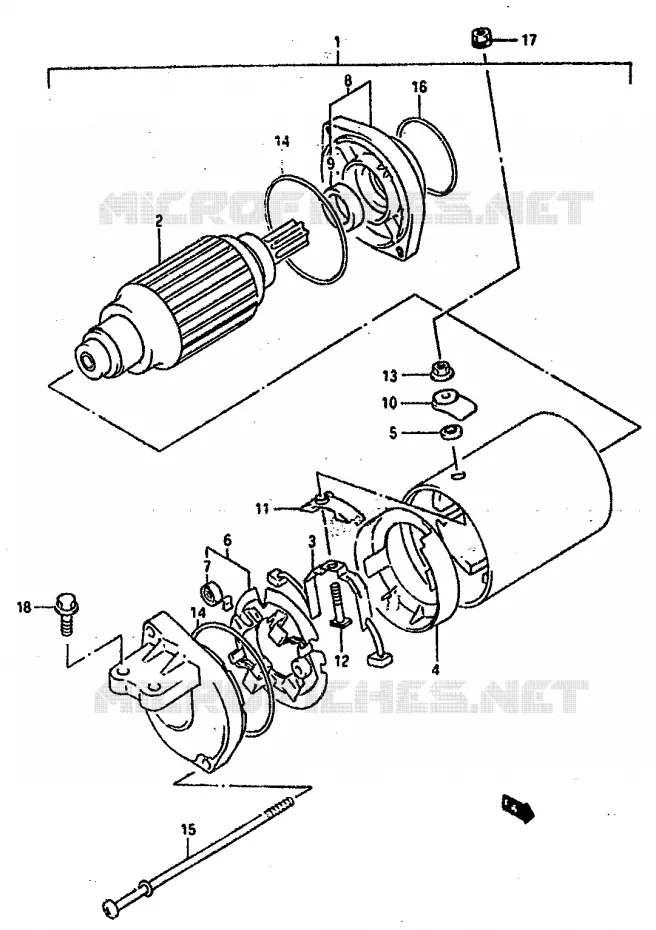 STARTMOTOR Suzuki MOTO 800 DR 1990  DR800SL(L)