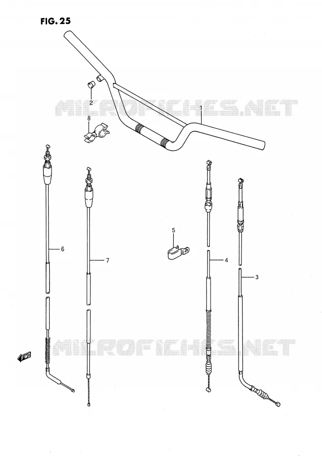 STUUR - KABELS Suzuki MOTO 80 RM 1995  RM80S(E24)