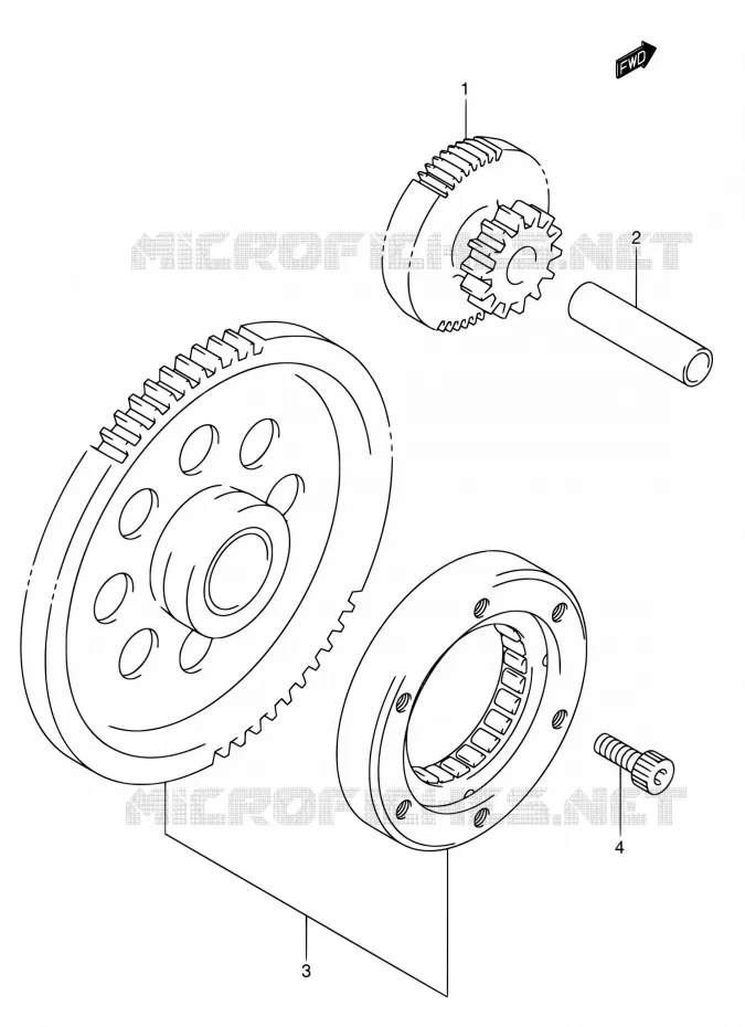 STARTMOTOR CLUTCH Suzuki SCOOTER 400 BURGMAN 2006  AN400S K6 (E02,E19)