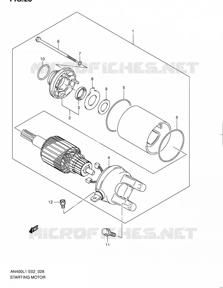 STARTMOTOR Suzuki SCOOTER 400 BURGMAN 2012  AN400ZA L1 (E02,E19,E51)