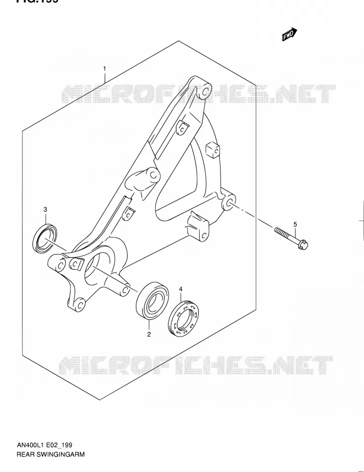 SWINGARM Suzuki SCOOTER 400 BURGMAN 2011  AN400ZA L1 (E02,E19,E51)