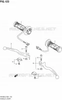 HANDGRIPS   LEVERS (AN400ZAL2 E02) voor Suzuki BURGMAN 400 2012