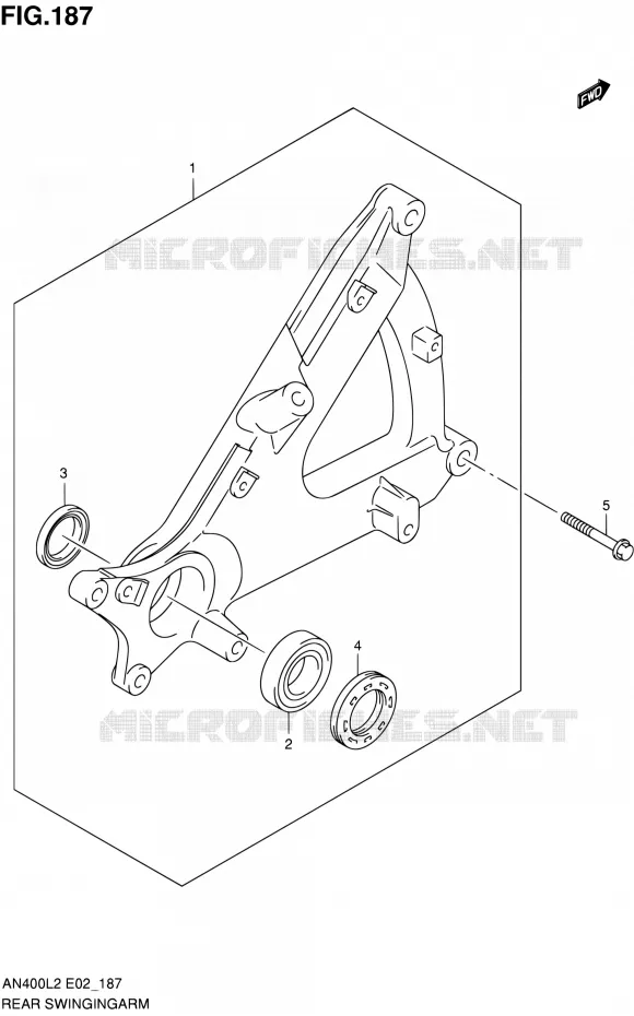 SWINGARM Suzuki SCOOTER 400 BURGMAN 2012  AN400ZAL2(E02,E19,E51)