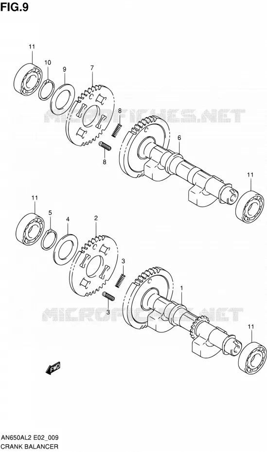 CRANK BALANCER Suzuki SCOOTER 650 BURGMAN 2012  AN650AL2(E02)