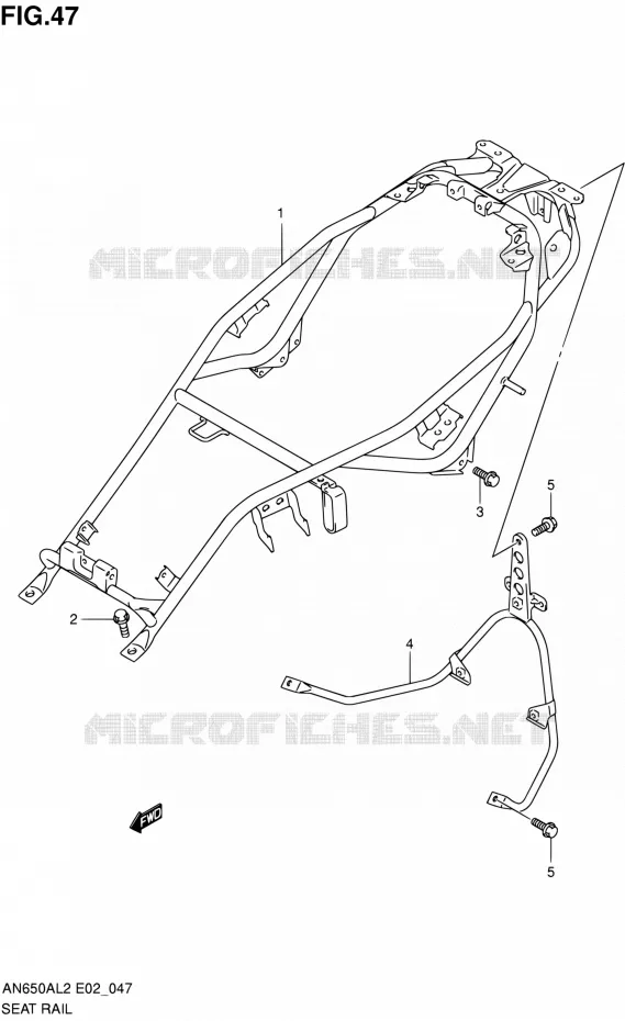 ONDERSTE FRAME Suzuki SCOOTER 650 BURGMAN 2012  AN650AL2(E02)