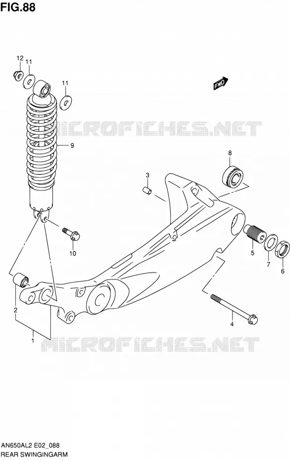 SWINGARM Suzuki SCOOTER 650 BURGMAN 2012  AN650AL2(E24)