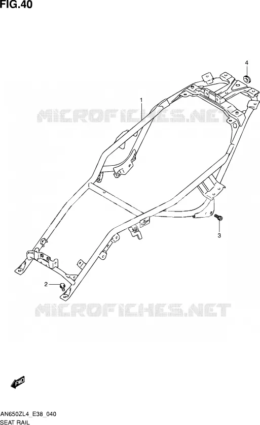 ONDERSTE FRAME Suzuki SCOOTER 650 BURGMAN 2014  AN650Z L4 (E38)
