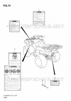 ETIKET (LT A750XPL2 P24) voor Suzuki KINGQUAD 750 2012