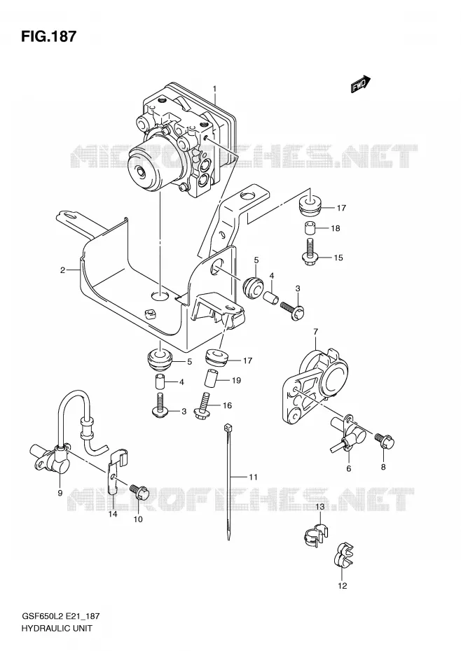 ABS (GSF650SAL2 E21) Suzuki MOTO 650 BANDIT 2016  GSF650SAL2(E21)
