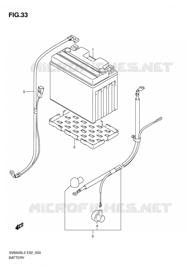 ACCU (SV650SAL2 E24) Suzuki MOTO 650 SV 2012  SV650SL2(E02)