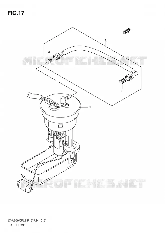 BENZINE POMP Suzuki QUAD 500 KINGQUAD 2012  LT-A500XPL2(P17)