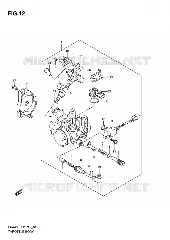 BRANDSTOFINJECTIE ASSY Suzuki QUAD 400 KINGQUAD 2012  LT-F400L2(P17)