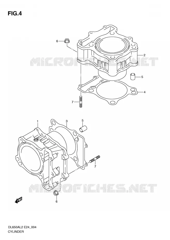 CILINDER Suzuki MOTO 650 V-STROM 2012  DL650AL2(E24)