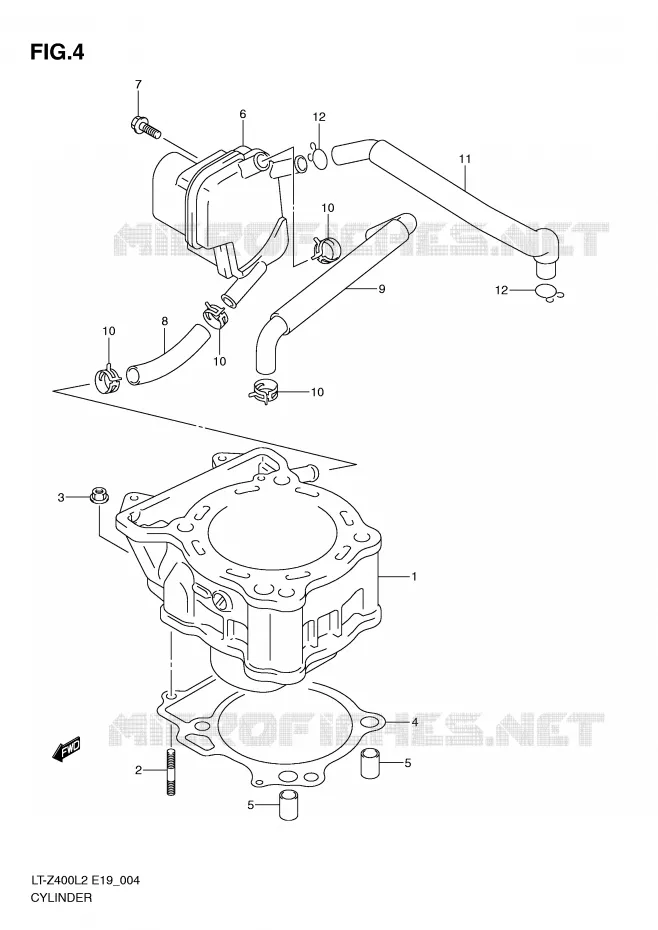 CILINDER Suzuki QUAD 400 QUADSPORT 2015  LT-Z400ZL2(E19)