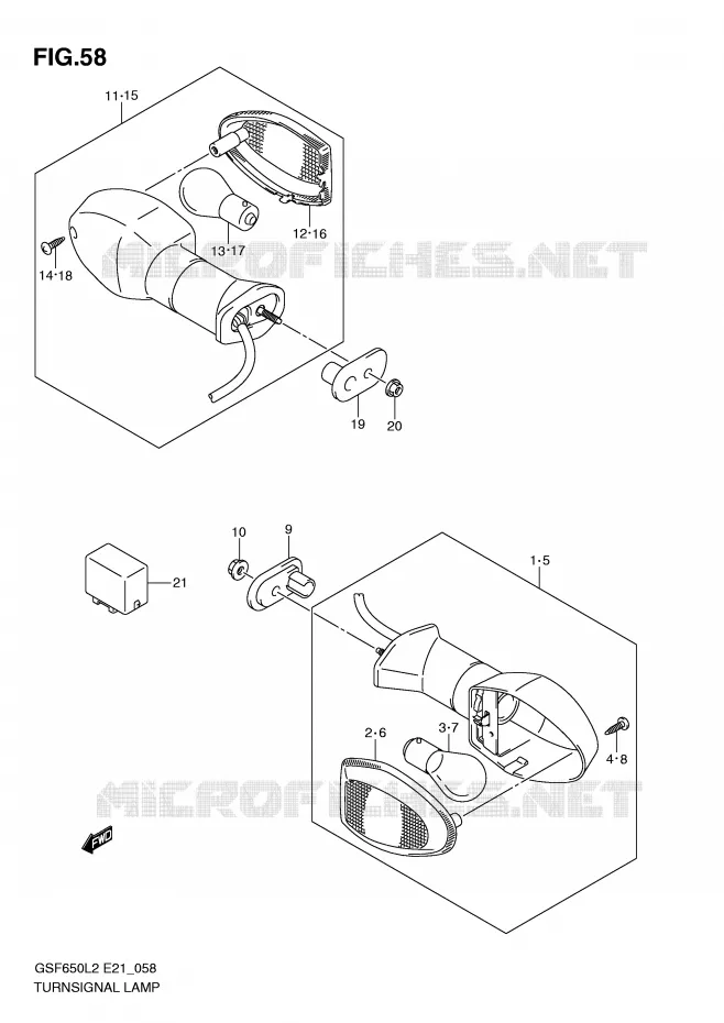 INDICATOREN (GSF650L2 E21) Suzuki MOTO 650 BANDIT 2013  GSF650SAL2(E21)