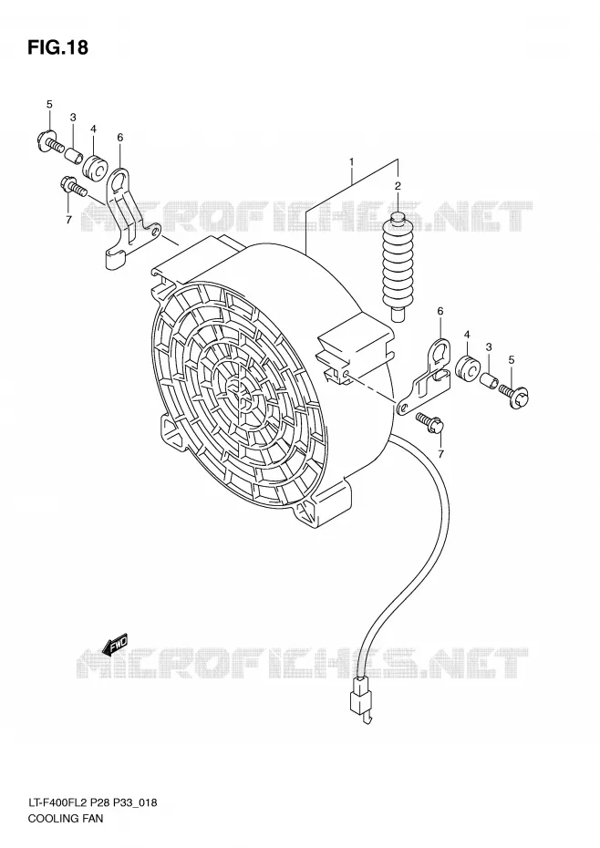 KOELVENTILATOR Suzuki QUAD 400 KINGQUAD 2012  LT-F400FZL2(P28)