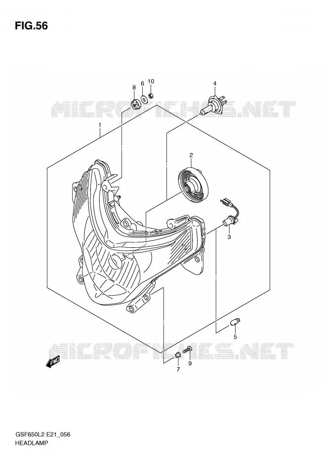 KOPLAMP (GSF650SAL2 E21) Suzuki MOTO 650 BANDIT 2015  GSF650SAL2(E21)