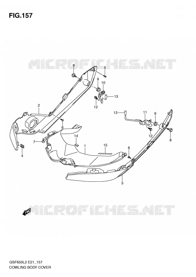 KUIP (GSF650SAL2 E21) Suzuki MOTO 650 BANDIT 2014  GSF650SAL2(E21)