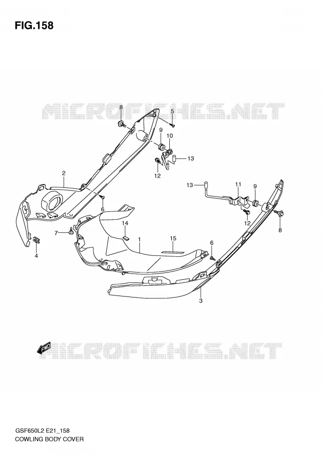 KUIP (GSF650SUAL2 E21) Suzuki MOTO 650 BANDIT 2014  GSF650SAL2(E21)