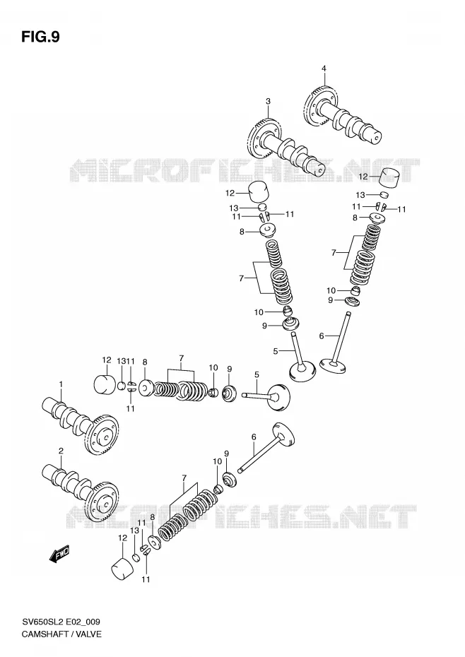 NOKKENAS - VALVES Suzuki MOTO 650 SV 2012  SV650SAL2(E02)