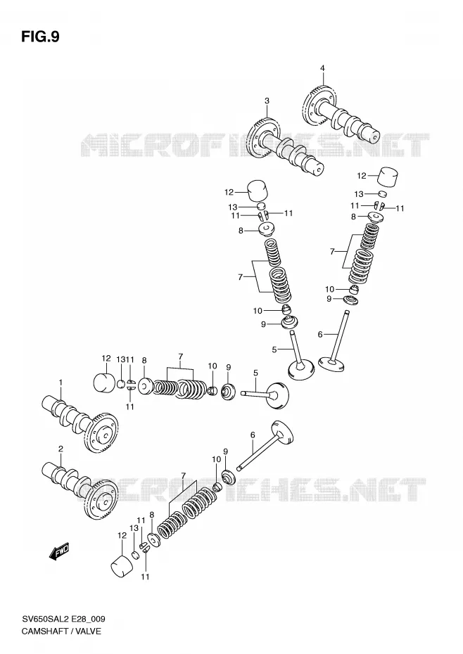 NOKKENAS - VALVES Suzuki MOTO 650 SV-S 2012  SV650SAL2(E28)