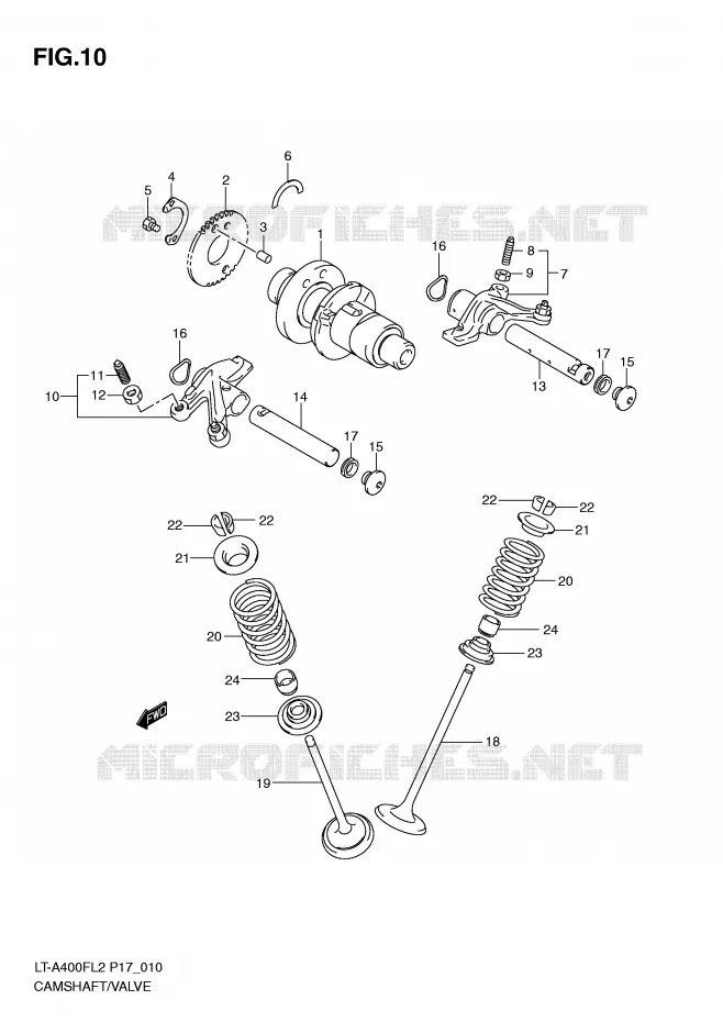 NOKKENAS - VALVES Suzuki QUAD 400 KINGQUAD 2012  LT-A400L2(P17)