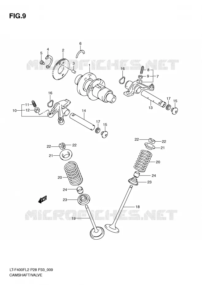 NOKKENAS - VALVES Suzuki QUAD 400 KINGQUAD 2012  LT-F400FZL2(P28)