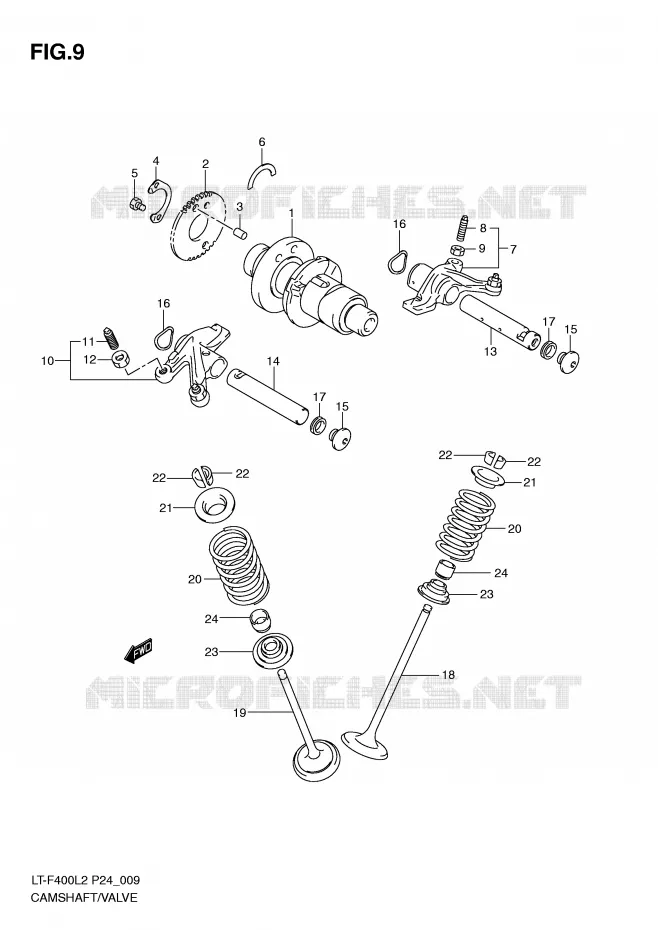 NOKKENAS - VALVES Suzuki QUAD 400 KINGQUAD 2012  LT-F400L2(P24)