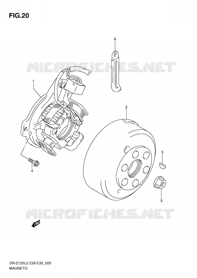 ONTSTEKING Suzuki MOTO 125 DR-Z 2012  DR-Z125L2(E28)