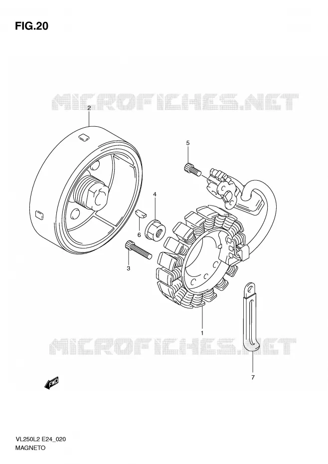 ONTSTEKING Suzuki MOTO 250 INTRUDER 2012  VL250L2(E24)