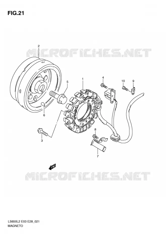 ONTSTEKING Suzuki MOTO 650 BOULEVARD 2012  LS650L2(E03)