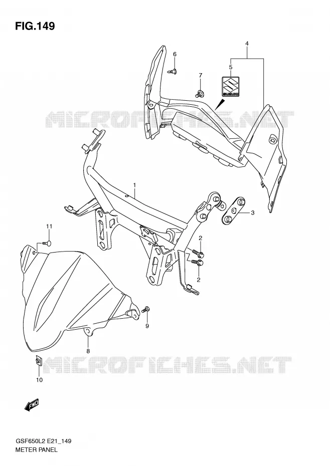 SNELHEIDSMETER PANEL (GSF650SAL2 E21) Suzuki MOTO 650 BANDIT 2012  GSF650SUL2(E21)