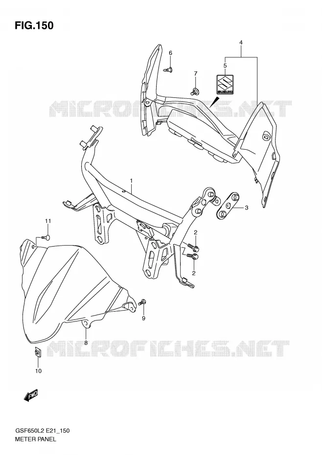 SNELHEIDSMETER PANEL (GSF650SUAL2 E21) Suzuki MOTO 650 BANDIT 2014  GSF650SAL2(E21)