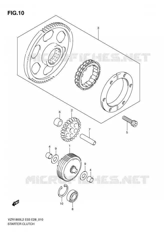 STARTMOTOR CLUTCH Suzuki MOTO 1800 INTRUDER 2012  VZR1800L2(E03)