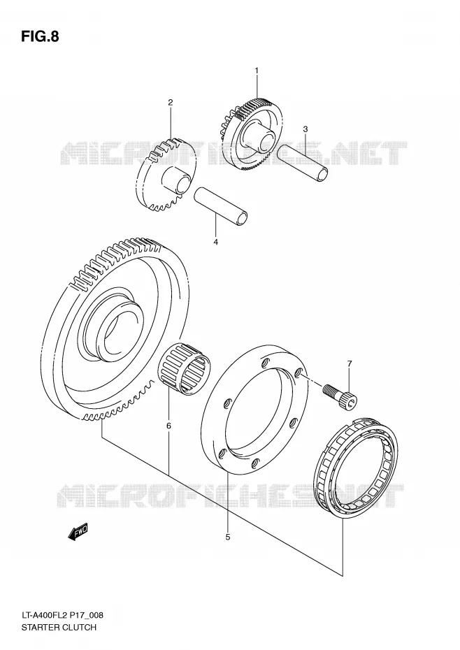 STARTMOTOR CLUTCH Suzuki QUAD 400 KINGQUAD 2012  LT-F400FZL2(P17)