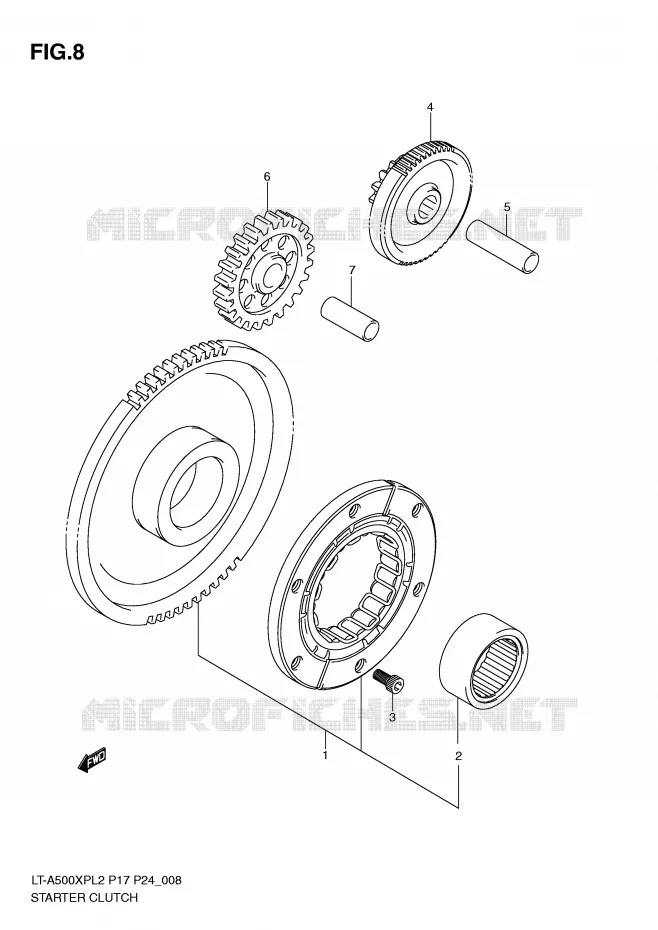 STARTMOTOR CLUTCH Suzuki QUAD 500 KINGQUAD 2012  LT-A500XPZL2(P17)