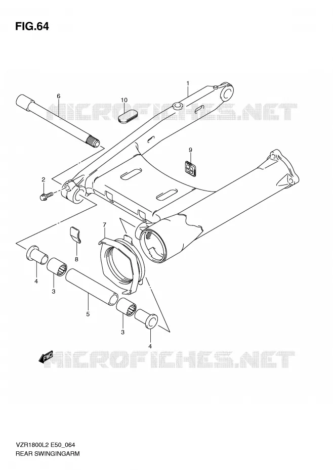 SWINGARM Suzuki MOTO 1800 INTRUDER 2012  VZR1800L2(E50)
